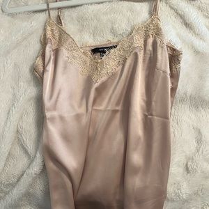 forever 21 silky champagne tank size small